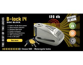 ΛΟΥΚΕΤΟ ΔΙΣΚΟΦΡΕΝΟΥ AUVRAY - B-Lock 14 Alarm disc lock Inox - 