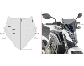 ΖΕΛΑΤΙΝΑ ΜΗΧΑΝΗΣ GIVI - A1159 φιμέ Honda CB 650F '17-'18 - 