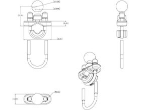 ΑΝΤΑΠΤΟΡΑΣ RAM MOUNT® - κάτω βάση στήριξης σε μπαράκι/σωλήνα διαμέτρου 12,7-32mm -  ΑΝΤΑΠΤΟΡΑΣ RAM MOUNT® - κάτω βάση στήριξης σε μπαράκι/σωλήνα διαμέτρου 12,7-32mm -