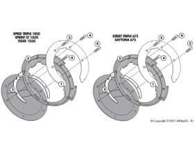 TANKLOCK KIT GIVI - BF02 -  TANKLOCK KIT GIVI - BF02 -