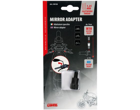 ΑΝΤΑΠΤΟΡΑΣ ΚΑΘΡΕΠΤΗ LAMPA - από Ø 8mm σε σπείρωμα Ø 10mm | δεξιόστροφο