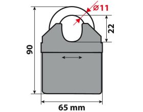 ΑΛΥΣΙΔΑ LAMPA - C-Lock 200 chain lock 2.00m | 90631 - 