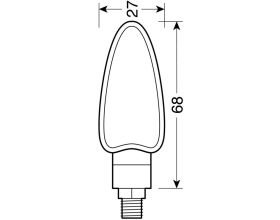 ΦΛΑΣ ΜΗΧΑΝΗΣ LAMPA - Arrow LED 12v-21w black | 90091 - 