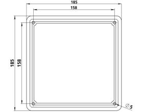 Lampa τετράγωνο μεταλλικό πλαίσιο πινακίδας silver | 90149 - 
