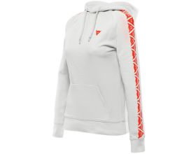 ΦΟΥΤΕΡ DAINESE - Hoodie Stripes Lady light grey/fluo red