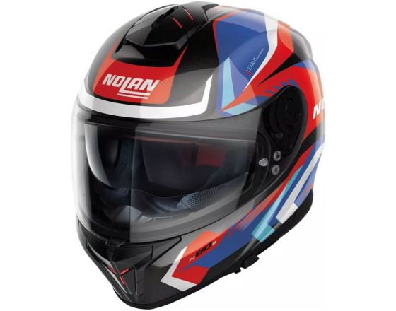 ΚΡΑΝΟΣ ΜΗΧΑΝΗΣ NOLAN - N80-8 N-Com Rumble 62 black/red/blue