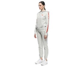 ΦΟΥΤΕΡ DAINESE - Hoodie Stripes Lady light grey/fluo red - 