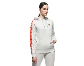 ΦΟΥΤΕΡ DAINESE - Hoodie Stripes Lady light grey/fluo red - 