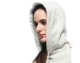 ΦΟΥΤΕΡ DAINESE - Hoodie Stripes Lady light grey/fluo red - 