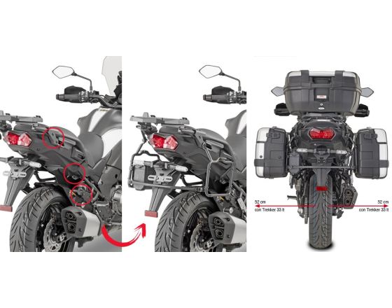 ΠΛΑΪΝΕΣ ΒΑΣΕΙΣ ΒΑΛΙΤΣΑΣ GIVI - PLR4126 ταχείας αποδέσμευσης Kawasaki Versys 1000 '19-'22