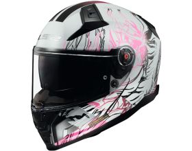 ΚΡΑΝΟΣ ΜΗΧΑΝΗΣ LS2 - Vector II FF811 Darflo white/pink ΚΡΑΝΟΣ ΜΗΧΑΝΗΣ LS2 - Vector II FF811 Darflo white/pink
