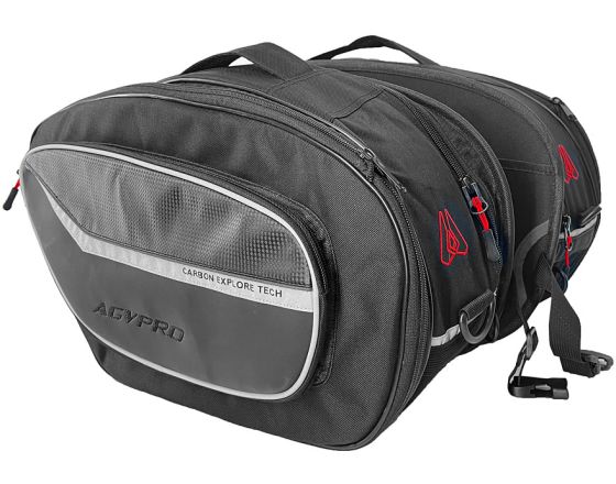 ΣΑΚΙΔΙΑ ΜΗΧΑΝΗΣ AGVPRO - G350-2 πλαϊνά σαμάρια Carbon Explorer black 29lt x 2