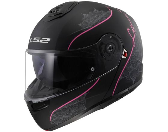 ΚΡΑΝΟΣ ΜΗΧΑΝΗΣ LS2 - FF908 Strobe 2 Lux mat black/pink ΚΡΑΝΟΣ ΜΗΧΑΝΗΣ LS2 - FF908 Strobe 2 Lux mat black/pink