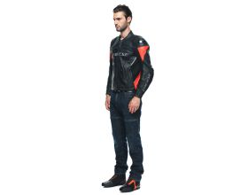 ΜΠΟΥΦΑΝ ΜΗΧΑΝΗΣ DAINESE - Racing 4 Leather black/fluo-red - 