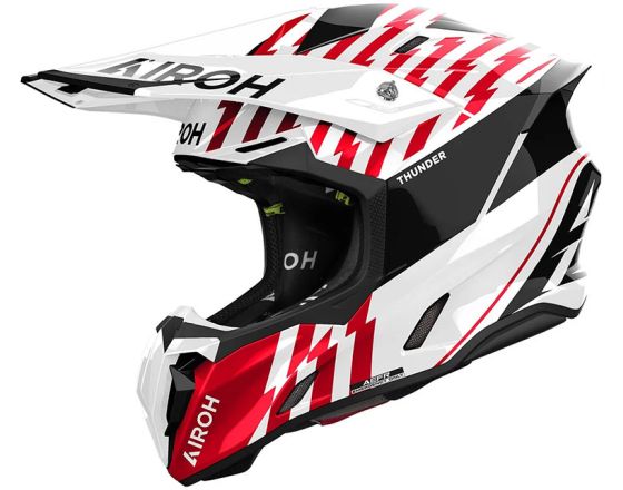 ΚΡΑΝΟΣ ΜΗΧΑΝΗΣ AIROH - Twist 3 Thunder 22.06 gloss red ΚΡΑΝΟΣ ΜΗΧΑΝΗΣ AIROH - Twist 3 Thunder 22.06 gloss red