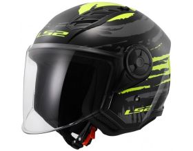ΚΡΑΝΟΣ ΜΗΧΑΝΗΣ LS2 - OF616 Airflow II Brush black/H-V yellow ΚΡΑΝΟΣ ΜΗΧΑΝΗΣ LS2 - OF616 Airflow II Brush black/H-V yellow