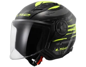 ΚΡΑΝΟΣ ΜΗΧΑΝΗΣ LS2 - OF616 Airflow II Brush black/H-V yellow