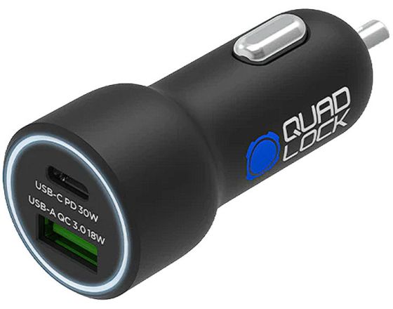 ΑΝΤΑΠΤΟΡΑΣ QUAD LOCK® - Φορτιστής αυτοκινήτου Dual USB 12V Car Charger ΑΝΤΑΠΤΟΡΑΣ QUAD LOCK® - Φορτιστής αυτοκινήτου Dual USB 12V Car Charger