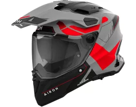 ΚΡΑΝΟΣ ΜΗΧΑΝΗΣ AIROH - Commander 2 E2206 Reveal mat grey/fluo red ΚΡΑΝΟΣ ΜΗΧΑΝΗΣ AIROH - Commander 2 E2206 Reveal mat grey/fluo red