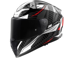 ΚΡΑΝΟΣ ΜΗΧΑΝΗΣ LS2 - Vector II FF811 Carbon Savage white/red/grey ΚΡΑΝΟΣ ΜΗΧΑΝΗΣ LS2 - Vector II FF811 Carbon Savage white/red/grey