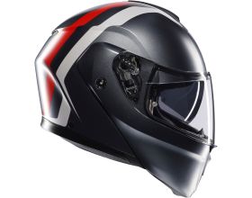 ΚΡΑΝΟΣ ΜΗΧΑΝΗΣ AGV - Streetmodular E2206 Resia mat grey/silver/red -  ΚΡΑΝΟΣ ΜΗΧΑΝΗΣ AGV - Streetmodular E2206 Resia mat grey/silver/red -