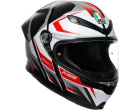 ΚΡΑΝΟΣ ΜΗΧΑΝΗΣ AGV - K6 S E22.06 Karve mat black/white/red ΚΡΑΝΟΣ ΜΗΧΑΝΗΣ AGV - K6 S E22.06 Karve mat black/white/red