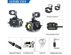 ΠΡΟΒΟΛΑΚΙΑ ΜΗΧΑΝΗΣ FUTURE EYES - LED F150 yellow/white - 60W - 