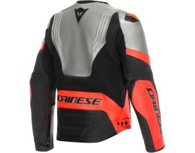 ΜΠΟΥΦΑΝ ΜΗΧΑΝΗΣ DAINESE - Racing 5 Leather silver/black/red-fluo - 