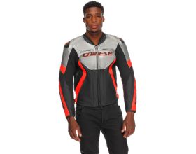 ΜΠΟΥΦΑΝ ΜΗΧΑΝΗΣ DAINESE - Racing 5 Leather silver/black/red-fluo - 