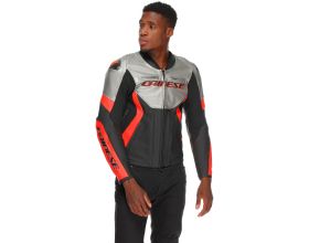 ΜΠΟΥΦΑΝ ΜΗΧΑΝΗΣ DAINESE - Racing 5 Leather silver/black/red-fluo - 