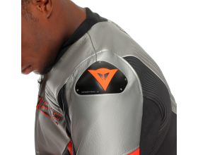 ΜΠΟΥΦΑΝ ΜΗΧΑΝΗΣ DAINESE - Racing 5 Leather silver/black/red-fluo - 