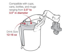 Ram Mount® ποτηροθήκη Level Cup 16oz |U-Bolt Base - .5" - 1.25" Rails -  Ram Mount® ποτηροθήκη Level Cup 16oz |U-Bolt Base - .5" - 1.25" Rails -