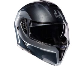 ΚΡΑΝΟΣ ΜΗΧΑΝΗΣ AGV - Streetmodular E2206 Levico grey/silver ΚΡΑΝΟΣ ΜΗΧΑΝΗΣ AGV - Streetmodular E2206 Levico grey/silver