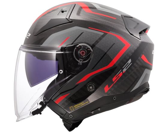 ΚΡΑΝΟΣ ΜΗΧΑΝΗΣ LS2 - Infinity II OF603 Carbon Urus black/grey/red