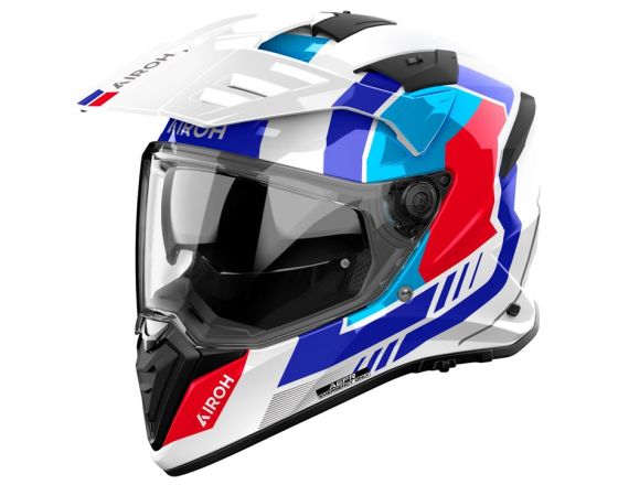 ΚΡΑΝΟΣ ΜΗΧΑΝΗΣ AIROH - Bandit E2206 Horn gloss white/blue