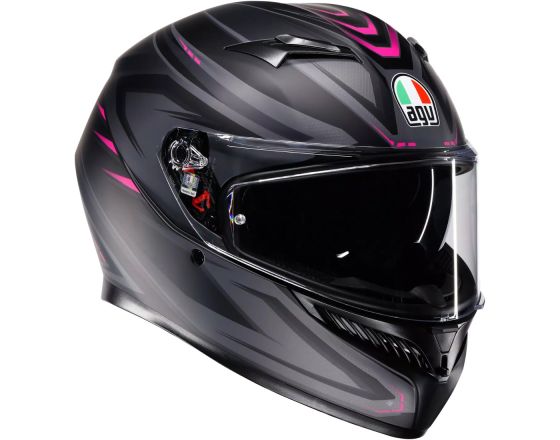 ΚΡΑΝΟΣ ΜΗΧΑΝΗΣ AGV - K3 E2206 MPLK Syth mat black/pink ΚΡΑΝΟΣ ΜΗΧΑΝΗΣ AGV - K3 E2206 MPLK Syth mat black/pink
