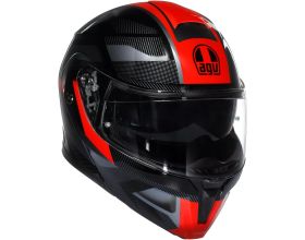 ΚΡΑΝΟΣ ΜΗΧΑΝΗΣ AGV - Streetmodular E2206 Ledro black/red ΚΡΑΝΟΣ ΜΗΧΑΝΗΣ AGV - Streetmodular E2206 Ledro black/red