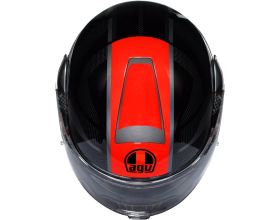 ΚΡΑΝΟΣ ΜΗΧΑΝΗΣ AGV - Streetmodular E2206 Ledro black/red -  ΚΡΑΝΟΣ ΜΗΧΑΝΗΣ AGV - Streetmodular E2206 Ledro black/red -