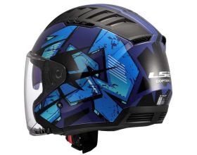 ΚΡΑΝΟΣ ΜΗΧΑΝΗΣ LS2 - Copter II OF600 22.06 Kanji black/blue -  ΚΡΑΝΟΣ ΜΗΧΑΝΗΣ LS2 - Copter II OF600 22.06 Kanji black/blue -