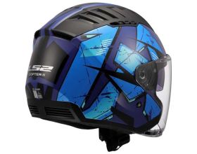 ΚΡΑΝΟΣ ΜΗΧΑΝΗΣ LS2 - Copter II OF600 22.06 Kanji black/blue -  ΚΡΑΝΟΣ ΜΗΧΑΝΗΣ LS2 - Copter II OF600 22.06 Kanji black/blue -