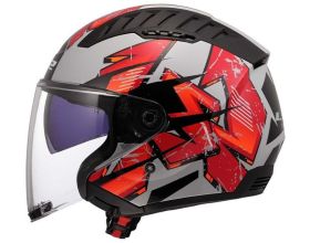 ΚΡΑΝΟΣ ΜΗΧΑΝΗΣ LS2 - Copter II OF600 22.06 Kanji light grey/red -  ΚΡΑΝΟΣ ΜΗΧΑΝΗΣ LS2 - Copter II OF600 22.06 Kanji light grey/red -