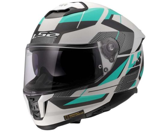 ΚΡΑΝΟΣ ΜΗΧΑΝΗΣ LS2 - FF808 Stream II Road mat cyan/light grey ΚΡΑΝΟΣ ΜΗΧΑΝΗΣ LS2 - FF808 Stream II Road mat cyan/light grey