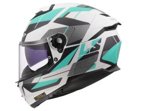 ΚΡΑΝΟΣ ΜΗΧΑΝΗΣ LS2 - FF808 Stream II Road mat cyan/light grey -  ΚΡΑΝΟΣ ΜΗΧΑΝΗΣ LS2 - FF808 Stream II Road mat cyan/light grey -