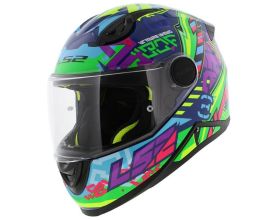 ΠΑΙΔΙΚΟ ΚΡΑΝΟΣ LS2 - FF812 Kid Svent gloss blue/green -  ΠΑΙΔΙΚΟ ΚΡΑΝΟΣ LS2 - FF812 Kid Svent gloss blue/green -