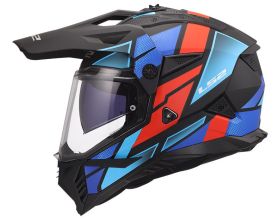 ΚΡΑΝΟΣ ΜΗΧΑΝΗΣ LS2 - MX702 Pioneer II 22.06 Block mat black/grey/blue -  ΚΡΑΝΟΣ ΜΗΧΑΝΗΣ LS2 - MX702 Pioneer II 22.06 Block mat black/grey/blue -