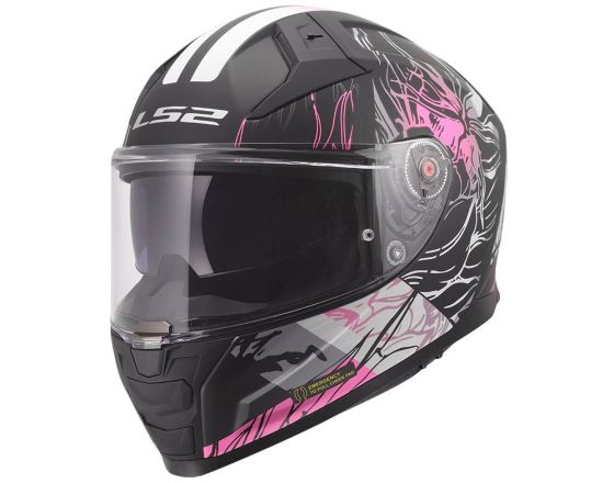 ΚΡΑΝΟΣ ΜΗΧΑΝΗΣ LS2 - Vector II FF811 Darflo mat black/pink ΚΡΑΝΟΣ ΜΗΧΑΝΗΣ LS2 - Vector II FF811 Darflo mat black/pink