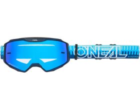 OFF ROAD ΜΑΣΚΑ ONEAL - B-10 Striped V.26 blue/blue mirror - 