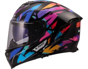 ΚΡΑΝΟΣ ΜΗΧΑΝΗΣ LS2 - FF818 Storm III Kaos black/purple/blue