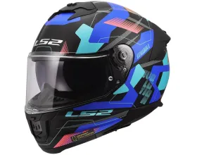 ΚΡΑΝΟΣ ΜΗΧΑΝΗΣ LS2 - FF808 Stream II Mika mat black/blue