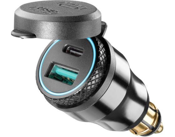 INTERPHONE Αντάπτορας DIN σε USB-A / USB-C για Μοτοσυκλέτα | 12V/24V